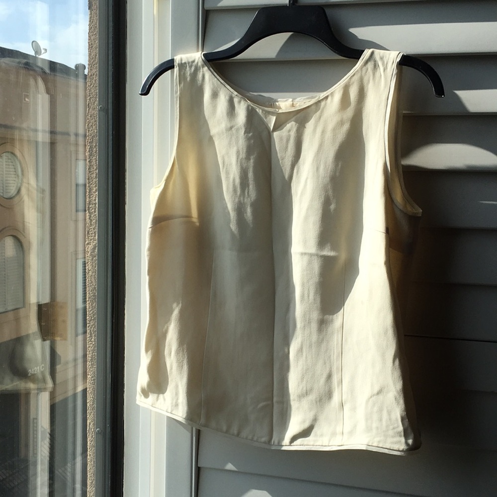 Crème Silk Talbots sleeveless lined top